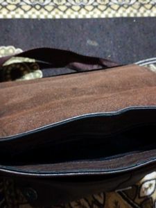 Brown Leather sling purse