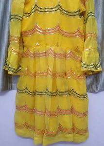 Vibrant Yellow Lehenga Choli Set best for haldi