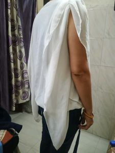 Designer/Flowy White with black skinny top