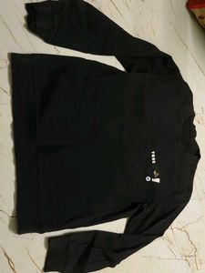Black Graphic Long Sleeve Sweatshirt