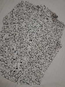Glasses Print Button-Down Shirt