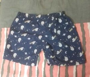 Cute Space Print Pajama Shorts