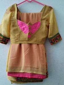 Designer Saree with Embroidered Blouse