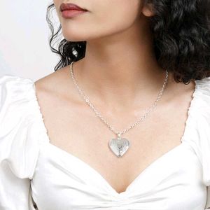 Open Heart Pendant With Chain