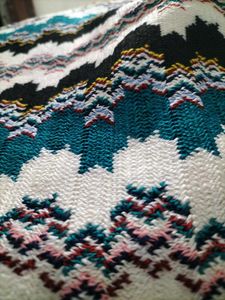 Men's Geometric Pattern Knit Scarf