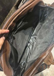 New Classic Brown Leather Duffle Bag