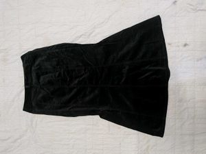Black Velvet Maxi Skirt