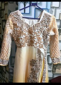 Elegant Embroidered Kurta with dupata and pajami