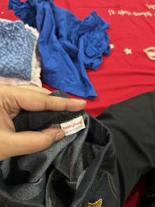 Blue T-Shirt and Denim Pants Set