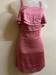 Pink Ruffle Tiered Mini Dress