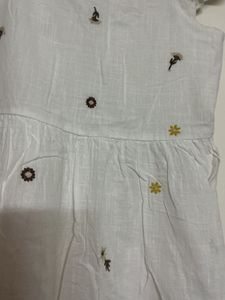 White Embroidered Summer Dress