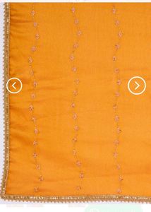 Elegant Orange Embroidered Saree ready to wear