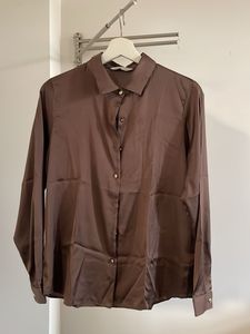 Brown Satin Shirt