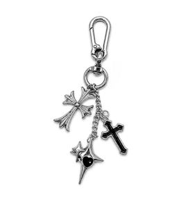 Gothic Cross &amp; Flame Charm keychain (any one)