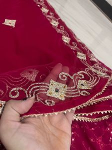 Stunning Magenta Embroidered Lehenga Choli