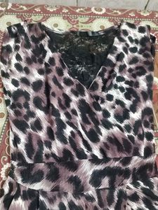 Animal Print Mini dangri dress