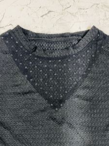 Sheer Black Top and jeggs combo