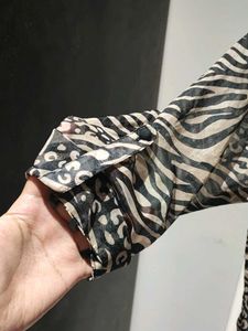 Sheer Animal Print Kimono Top