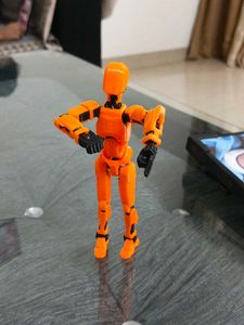 action you Figure 3d printed orange and black