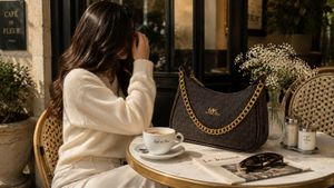 MK Coffee Brown Shoulder Bag