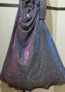 ✨ Shimmery Party Wear Gown for Girls