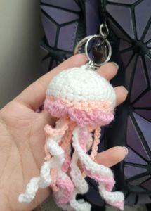 Crochet Jellyfish Keychain