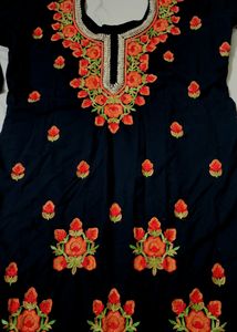 Black Kashmiri Embroidery Dress