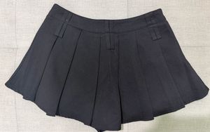 Black Pleated Mini Skort