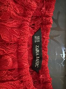 Elegant Red Lace Off-Shoulder Dress