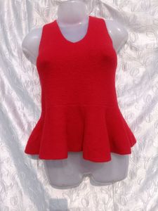 Y2k Red Peplum Sweater ♥️