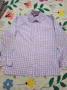 Lavender Checkered Long Sleeve Shirt