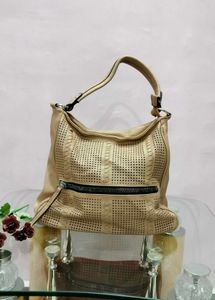 Stylish Perforated Hobo Bag