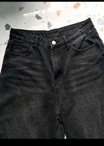 savana Wide Leg Black Denim Jeans🤍