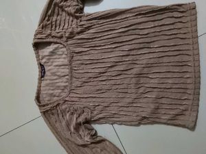 Crushed Texture Long Sleeve Top