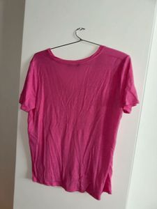 ZARA V-Neck Pink T-Shirt