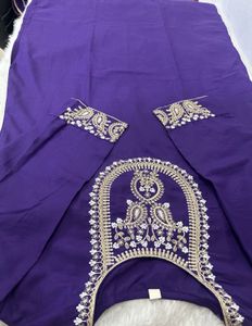 Purple Embroidered Kurta Set totally new
