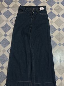 Dark Wash Wide Leg Denim Jeans