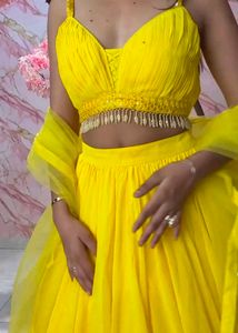 Vibrant Yellow Lehenga Choli Set
