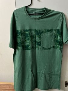 Green Floral T-Shirt with Pocket