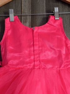 Adorable Pink Gray Floral frock 1 to 2 years