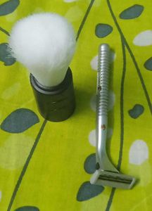 Shaving brush and razor