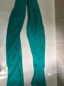 Elegant Emerald Green Chiffon dupatta with Delicat