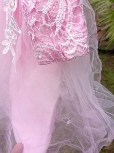 Pink Lace Tulle Dress
