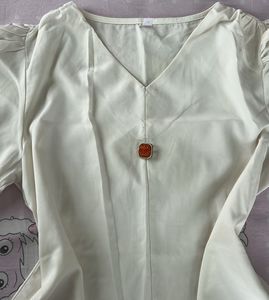 Elegant Cream Puff Sleeve Top