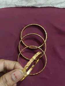 Elegant Gold-Plated Bangles Set