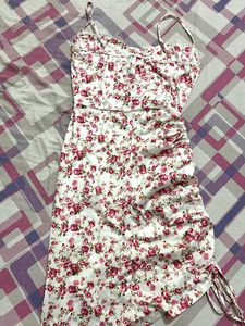 Floral Ruched Mini Dress