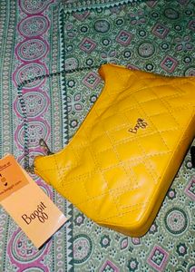 Quilted Yellow Handbag