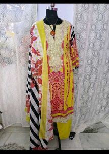 Vibrant Yellow Kurta Set with Dupatta