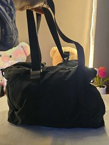 Stylish Black Nylon Utility Tote Bag