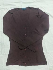 Women's Burgundy Cardigan